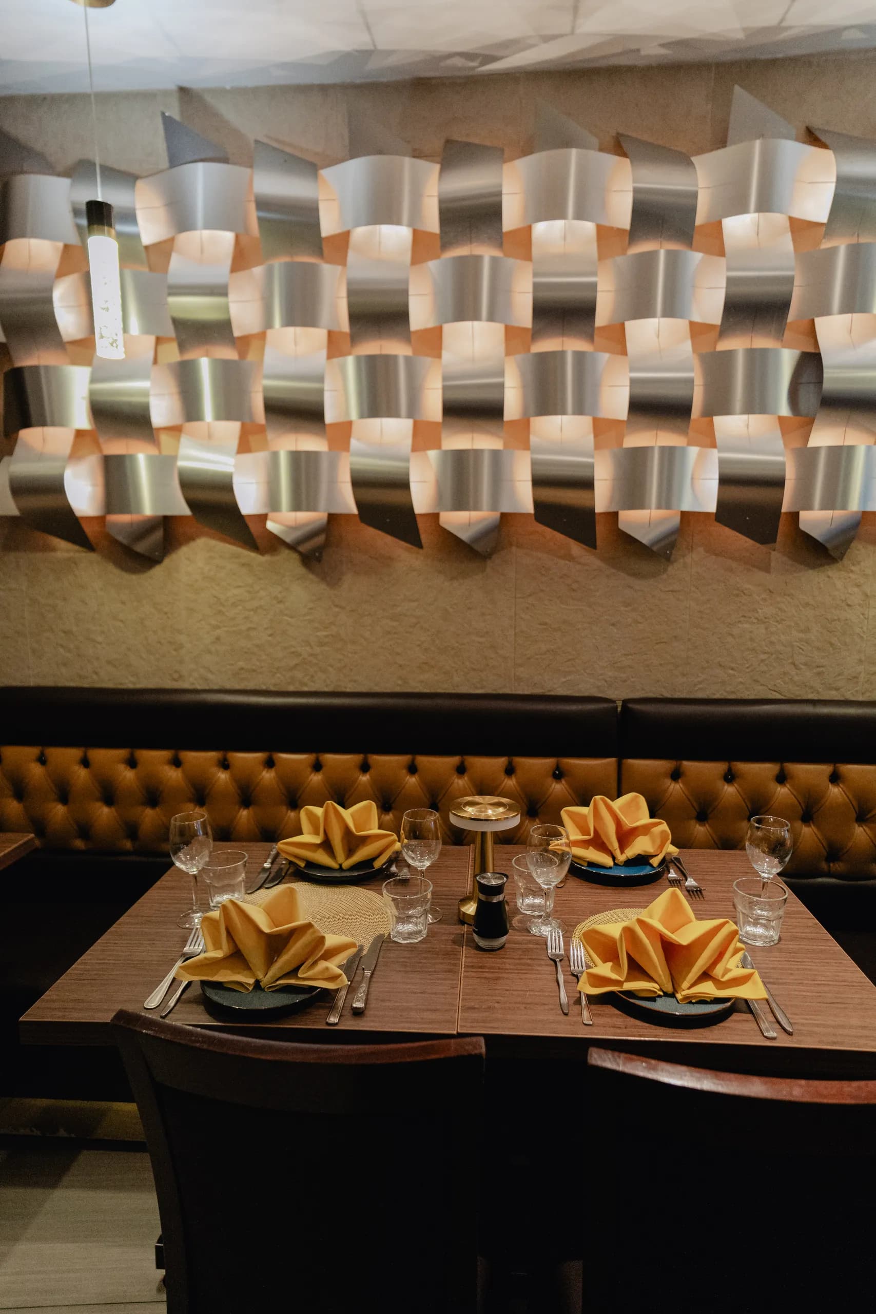 A table set in the Maharaja of India dining room