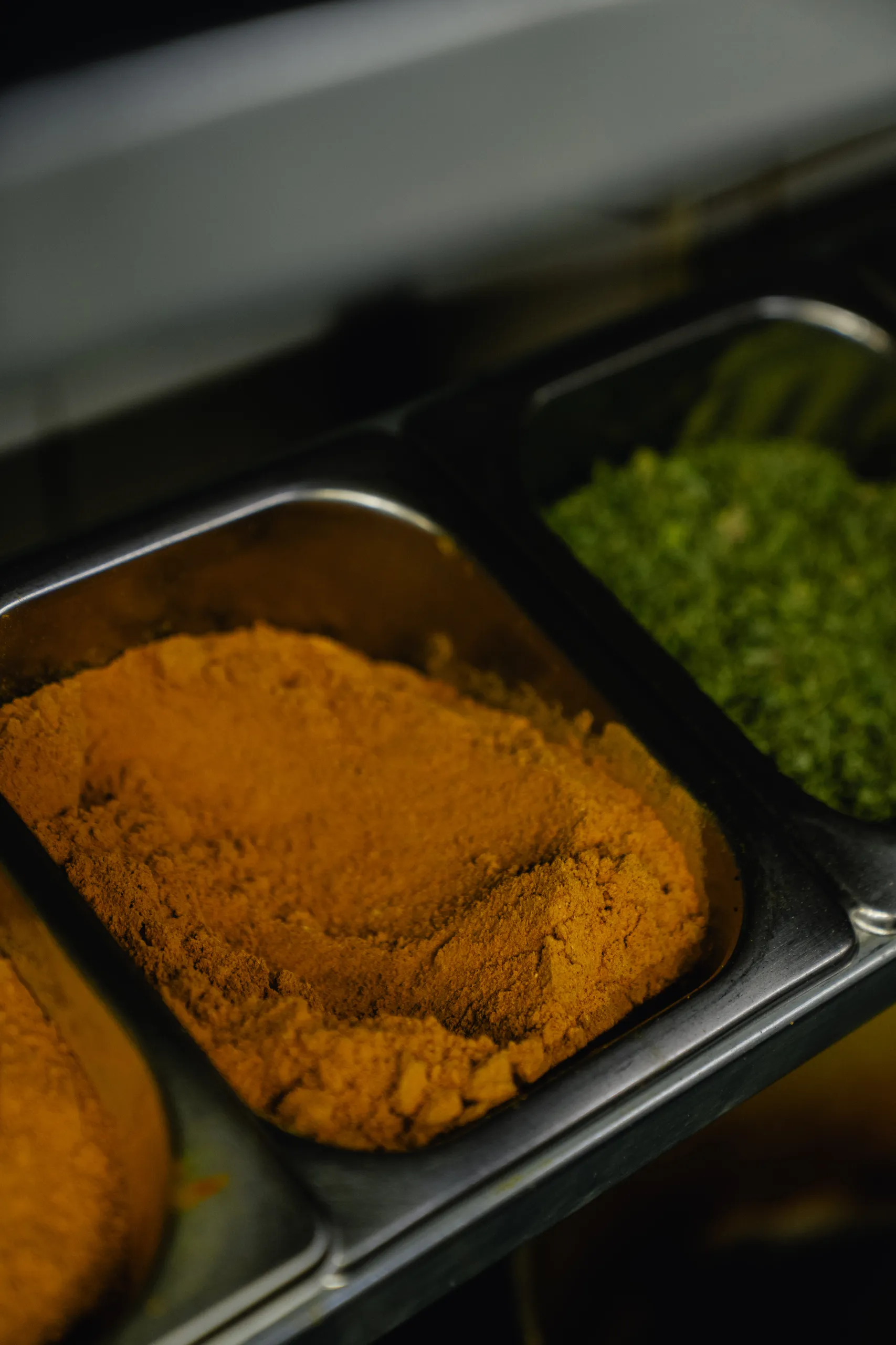 Freshly ground spices in the Maharaja of India kitchen